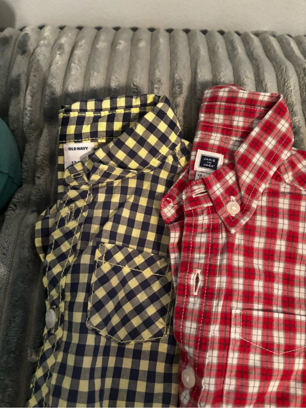 Large lot of Name Brand 12-18 months boys flannel shirts